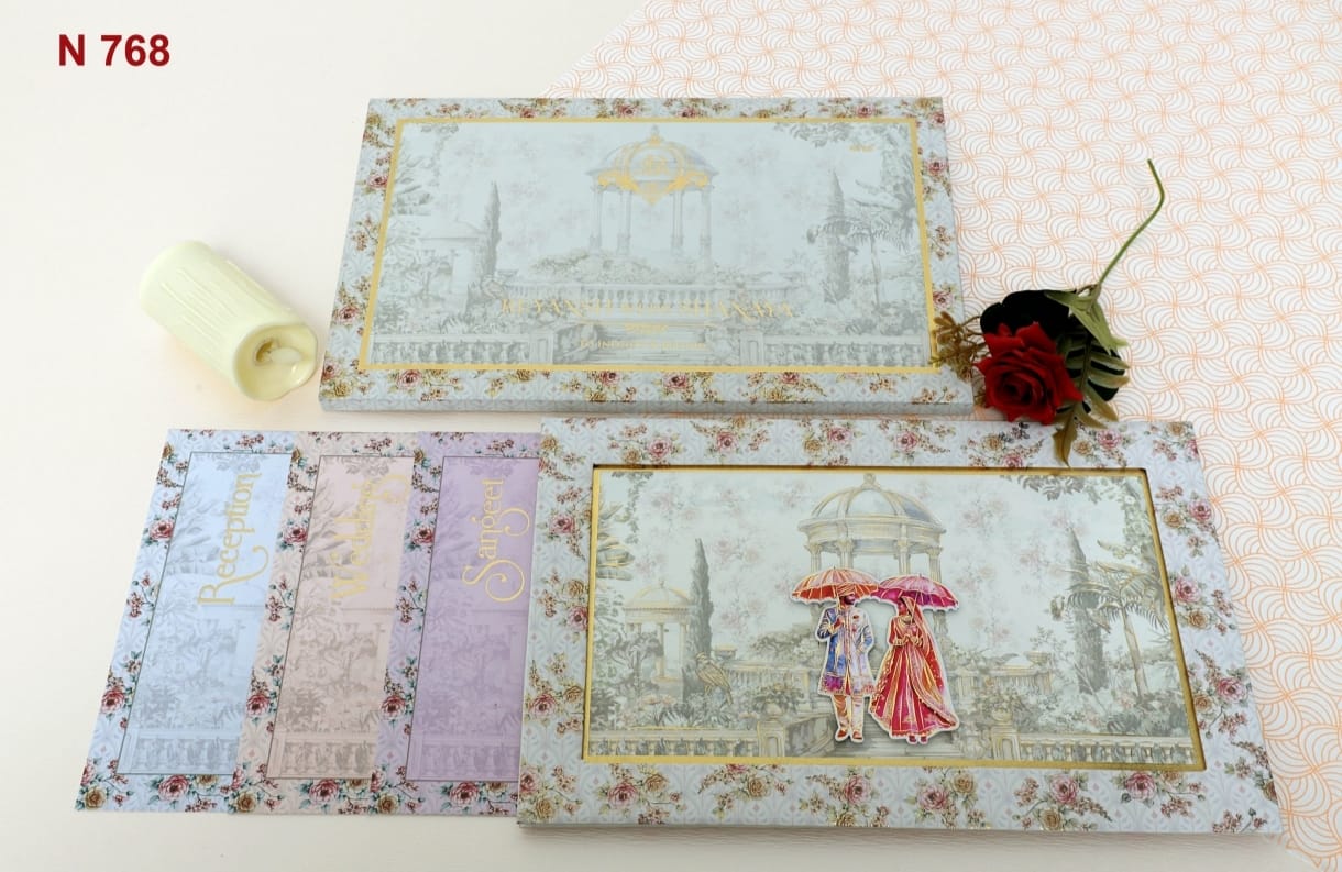 Gulshan Card Collection Designer Wedding Invitation Card (Pack of 50)