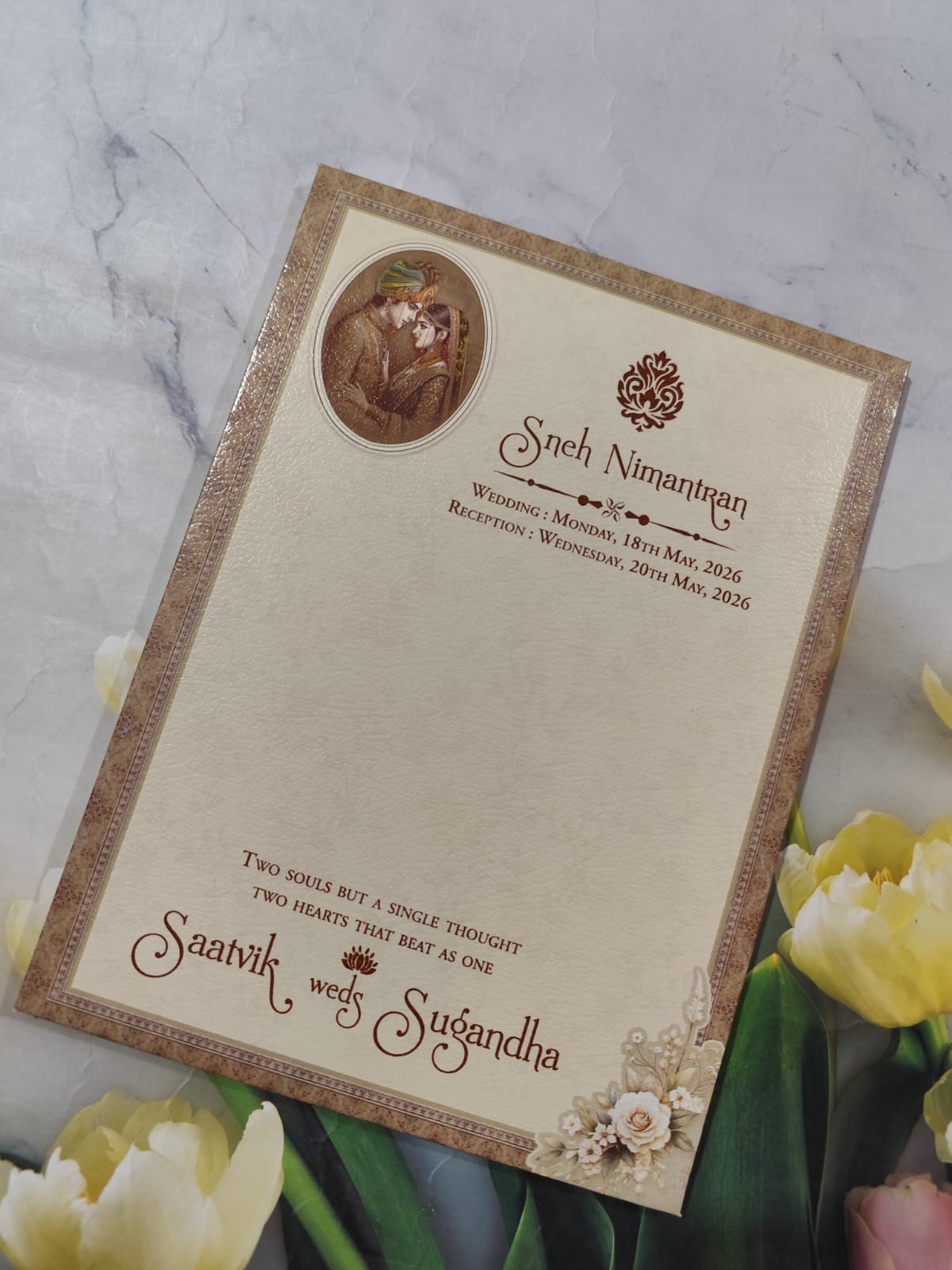 Gulshan Card Collection Designer Wedding Invitation Card Bride & Groom Design (Pack of 50) RD (Copy)