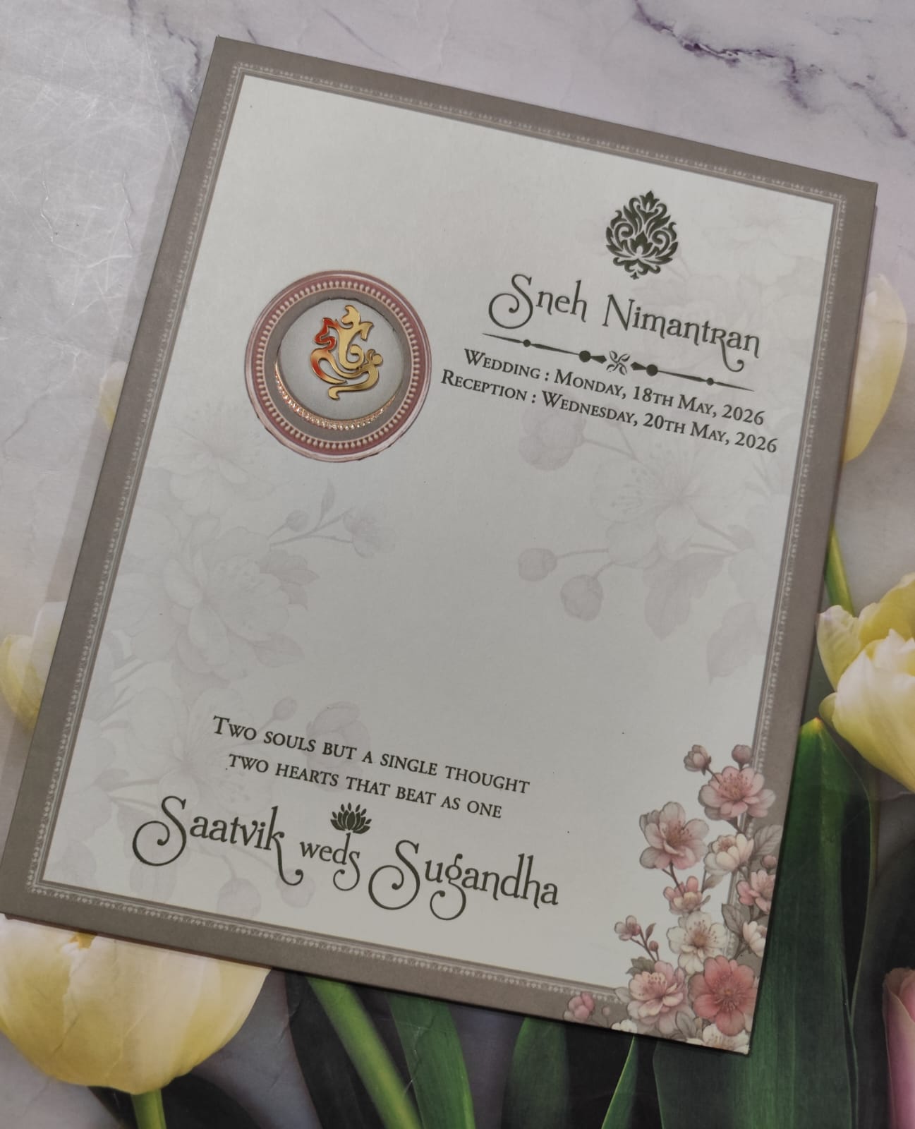 Gulshan Card Collection Designer Wedding Invitation Card (Pack of 50) RD