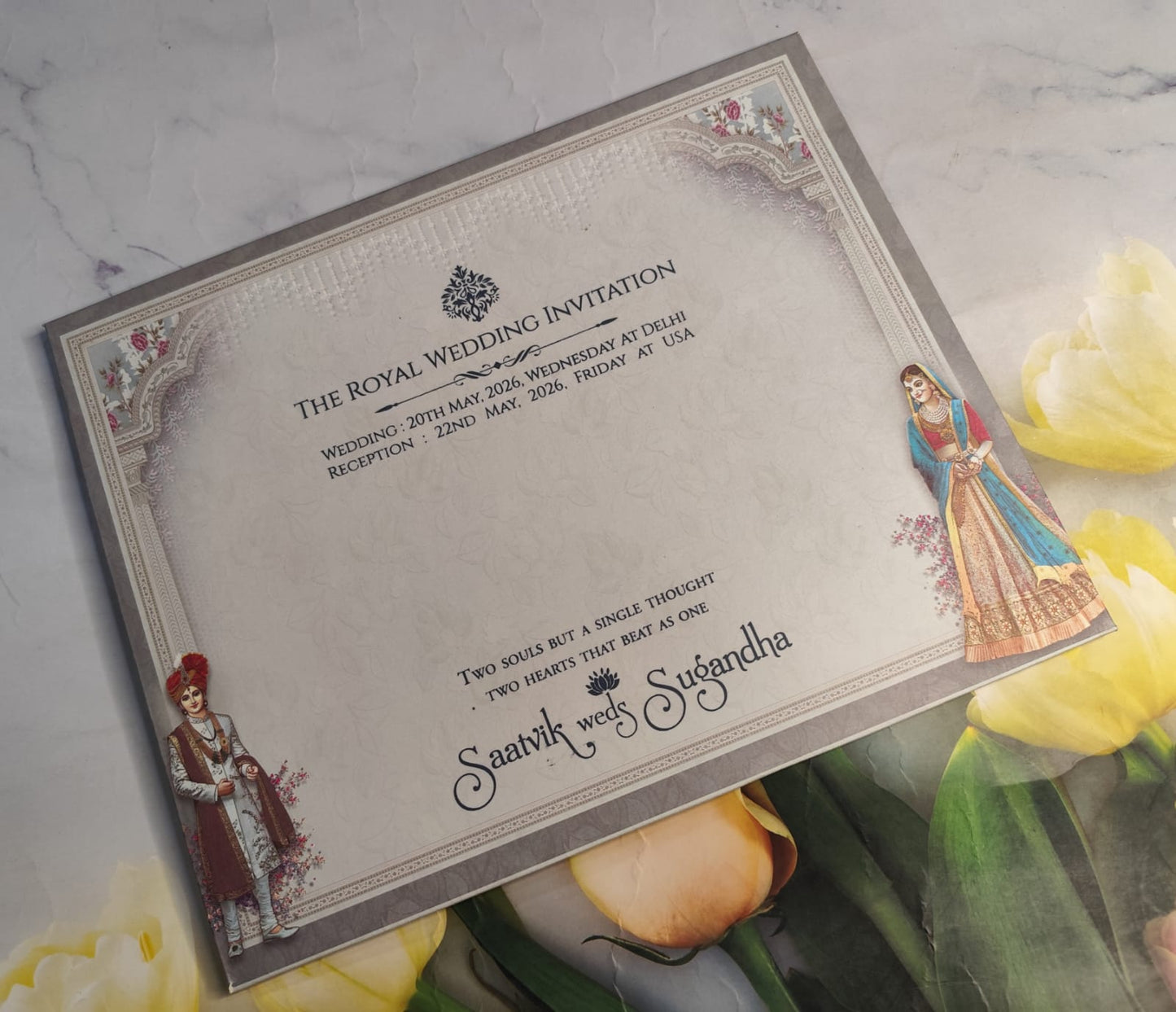 Gulshan Card Collection Designer Wedding Invitation Card (Pack of 50) RD