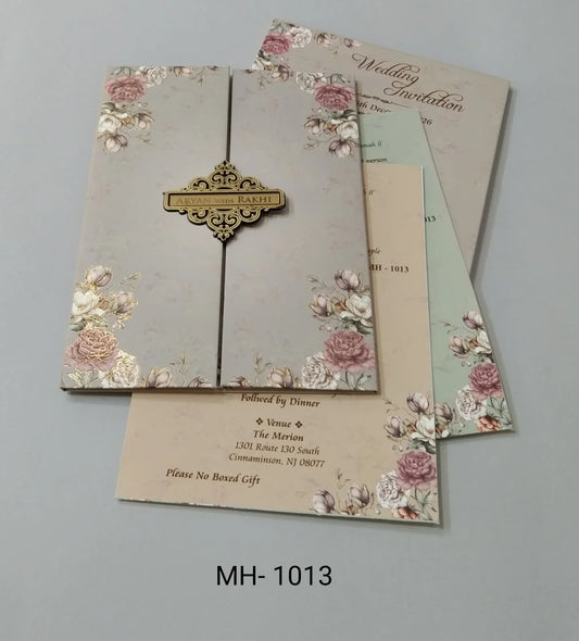 Gulshan Card Collection Designer Wedding Invitation Card (Pack of 50)