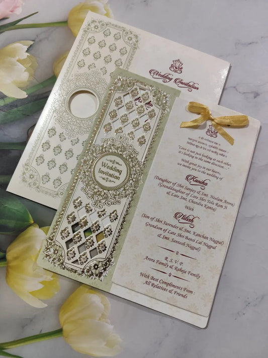 Gulshan Card Collection Designer Wedding Invitation Card (Pack of 50)