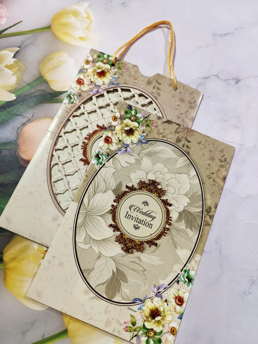 Gulshan Card Collection Designer Wedding Invitation Card (Pack of 50) 743 SD