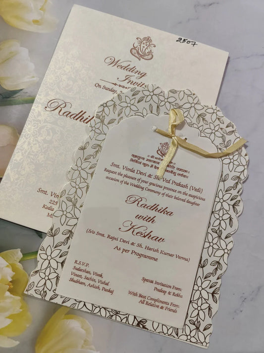 Gulshan Card Collection Designer Wedding Invitation Card (Pack of 50) VDV