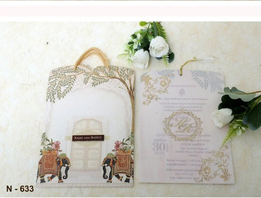 Gulshan Card Collection Designer Wedding Invitation Card (Pack of 50)