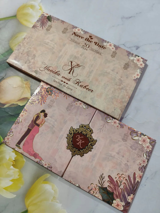 Gulshan Card Collection Designer Wedding Invitation Card (Pack of 50) KV