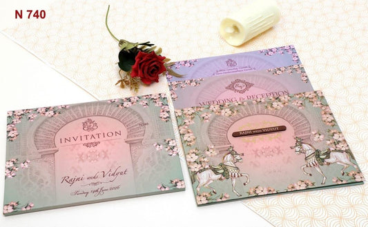 Gulshan Card Collection Designer Wedding Invitation Card (Pack of 50)