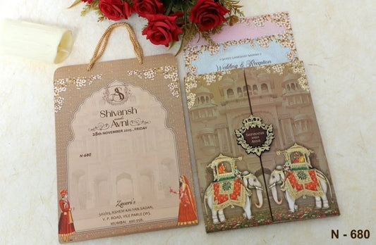 Gulshan Card Collection Designer Wedding Invitation Card (Pack of 50)