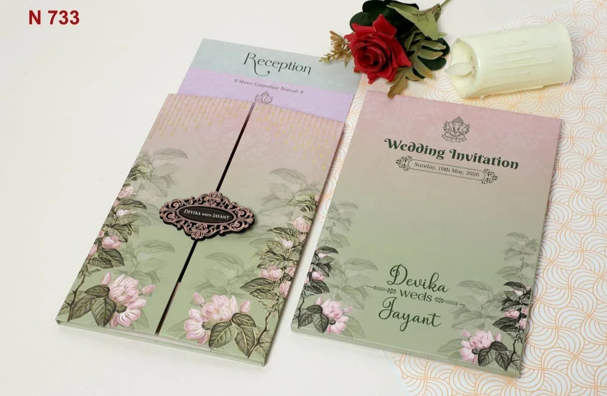 Gulshan Card Collection Designer Wedding Invitation Card (Pack of 50)