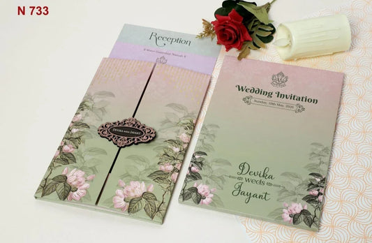 Gulshan Card Collection Designer Wedding Invitation Card (Pack of 50)