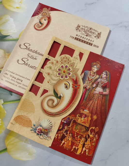 Gulshan Card Collection Designer Wedding Invitation Card (Pack of 50) AC 1125/46