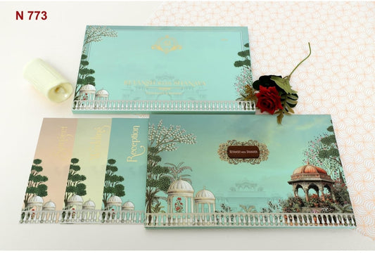 Gulshan Card Collection Designer Wedding Invitation Card (Pack of 50)