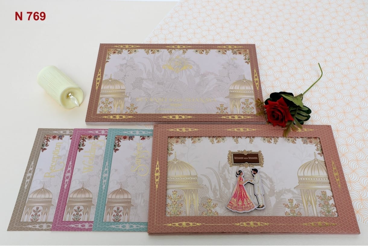 Gulshan Card Collection Designer Wedding Invitation Card (Pack of 50)