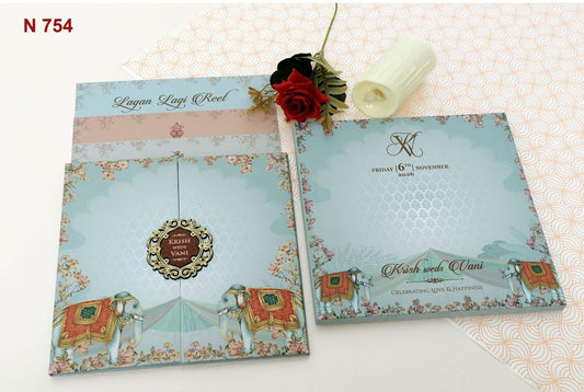 Gulshan Card Collection Designer Wedding Invitation Card (Pack of 50)