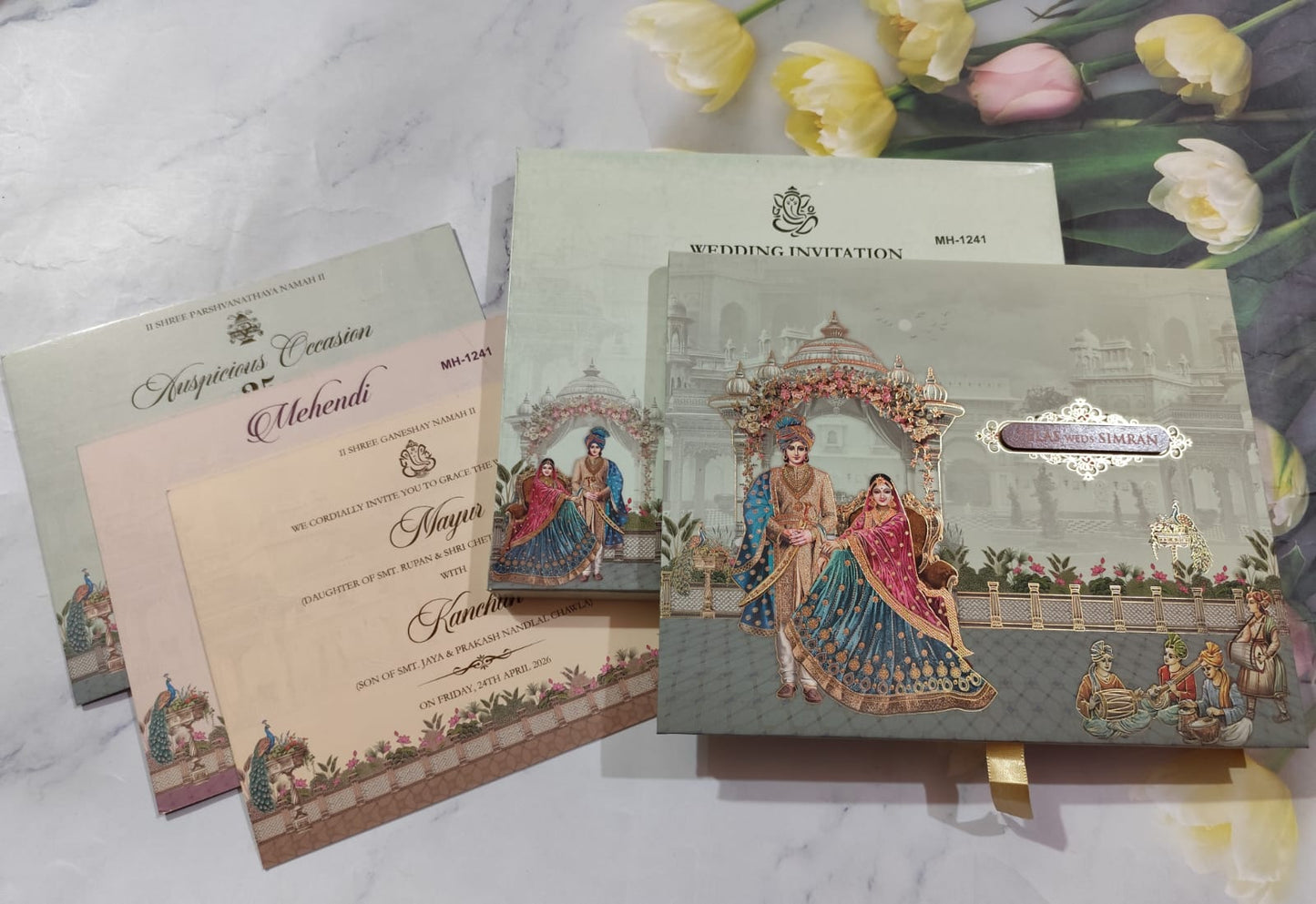 Gulshan Card Collection Designer Wedding Invitation Card (Pack of 50)