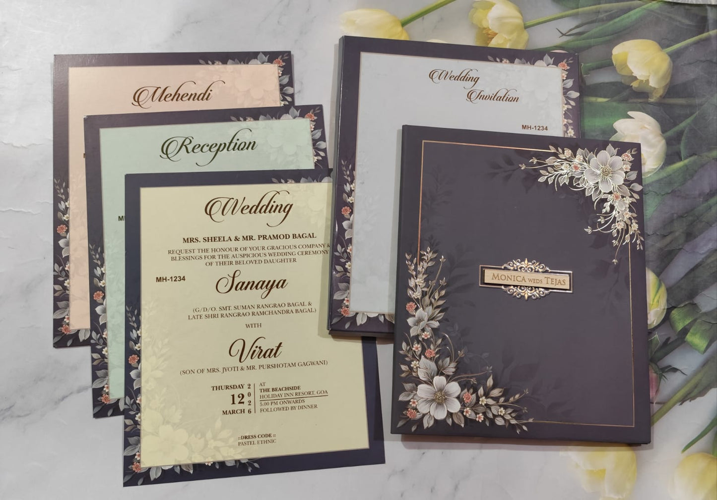 Gulshan Card Collection Designer Wedding Invitation Card (Pack of 50)