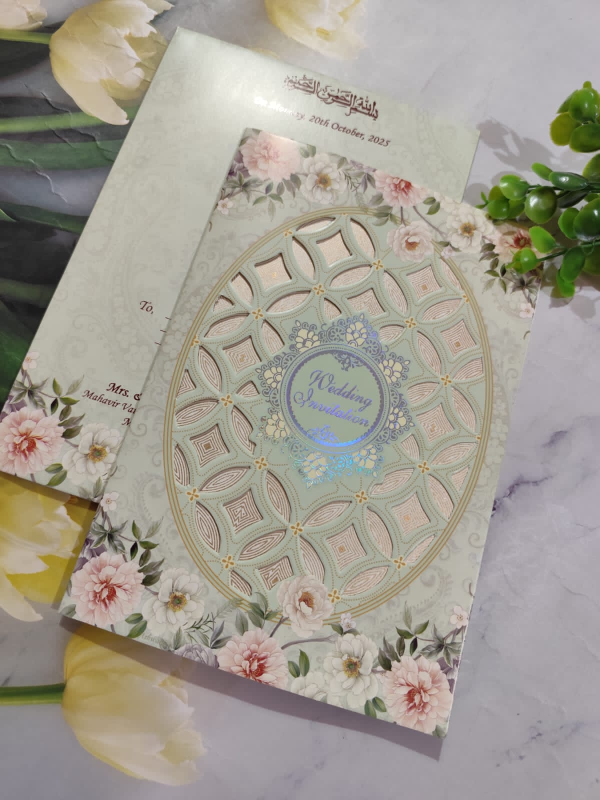 Gulshan Card Collection Designer Wedding Invitation Card (Pack of 50) SD