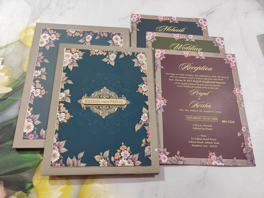 Gulshan Card Collection Designer Wedding Invitation Card (Pack of 50)