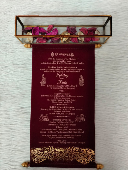 Gulshan Card Collection Designer Wedding Invitation Card (Pack of 50)