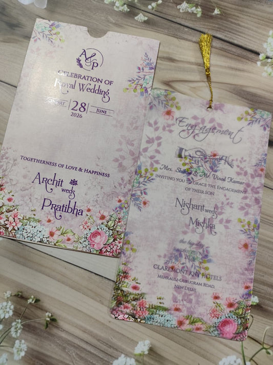 Gulshan Card Collection Designer Wedding Invitation Card (Pack of 50)