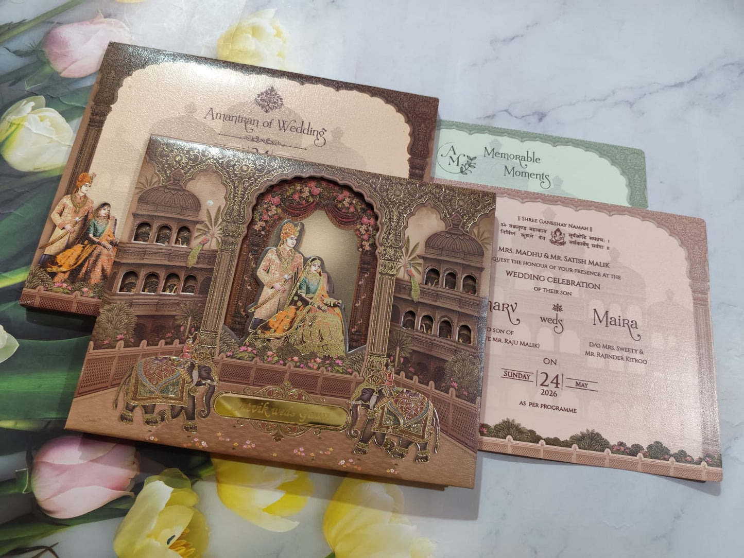 Gulshan Card Collection Designer Wedding Invitation Card (Pack of 50) RD