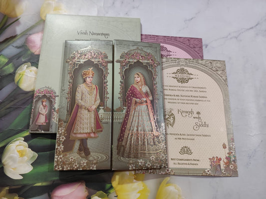 Gulshan Card Collection Designer Wedding Invitation Card (Pack of 50) RD