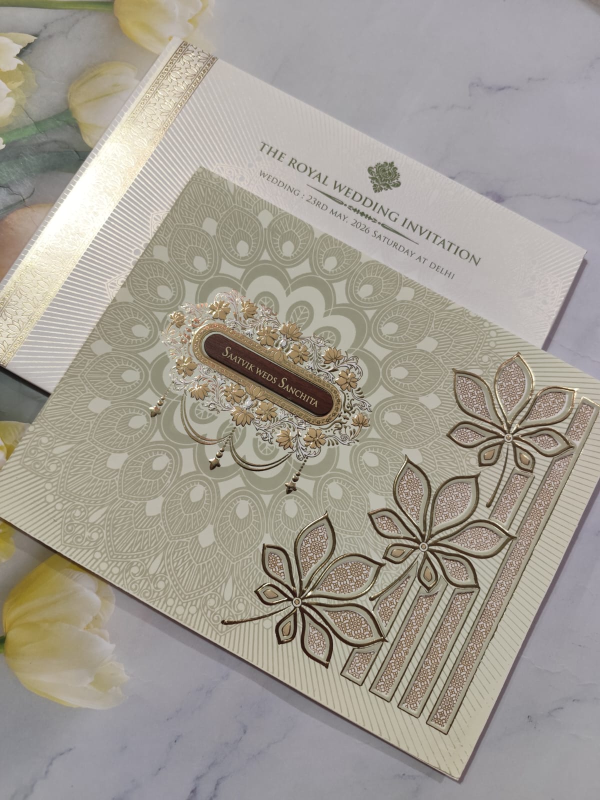 Gulshan Card Collection Designer Wedding Invitation Card (Pack of 50) RD
