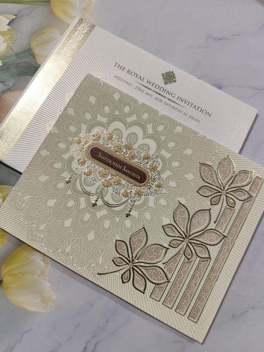 Gulshan Card Collection Designer Wedding Invitation Card (Pack of 50) RD