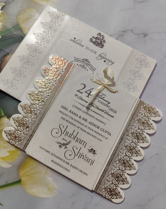 Gulshan Card Collection Designer Wedding Invitation Card (Pack of 50) AND