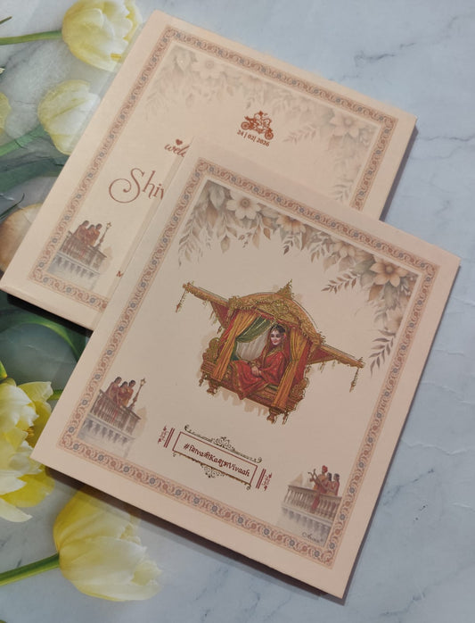Gulshan Card Collection Designer Wedding Invitation Card (Pack of 50) AND
