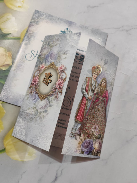 Gulshan Card Collection Designer Wedding Invitation Card (Pack of 50) AND