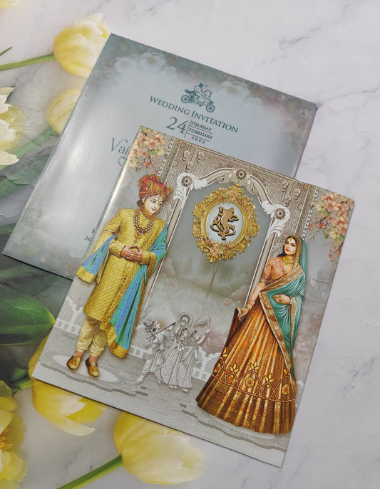 Gulshan Card Collection Designer Wedding Invitation Card (Pack of 50) AND
