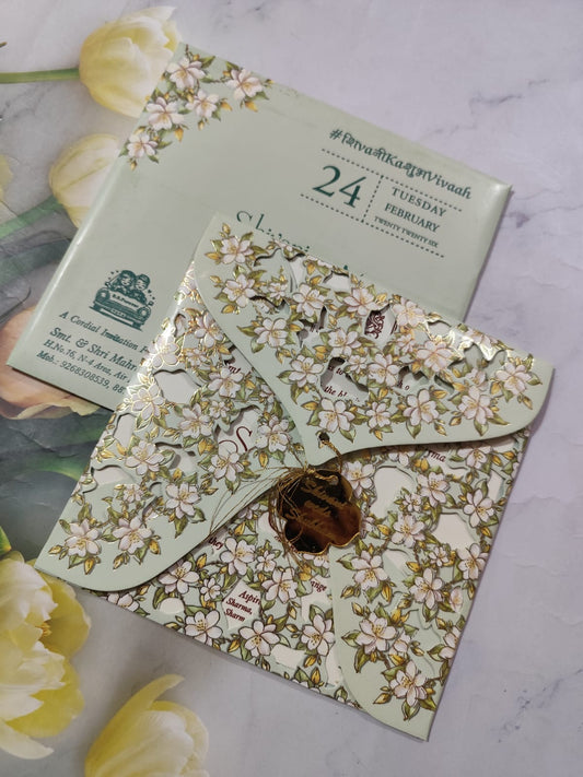 Gulshan Card Collection Designer Wedding Invitation Card (Pack of 50) AND