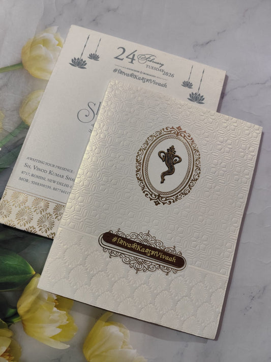 Gulshan Card Collection Designer Wedding Invitation Card (Pack of 50) AND