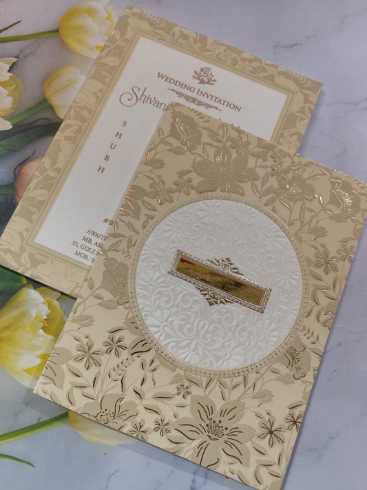 Gulshan Card Collection Designer Wedding Invitation Card (Pack of 50) AND