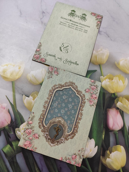 Gulshan Card Collection Designer Wedding Invitation Card (Pack of 50) RD