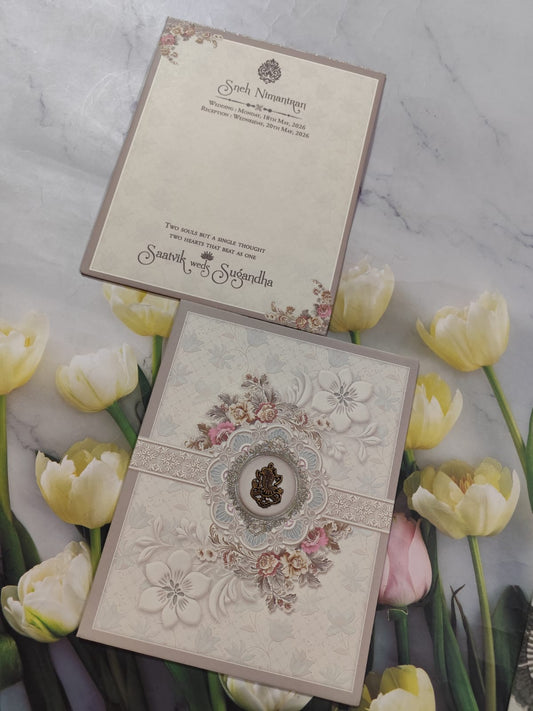 Gulshan Card Collection Designer Wedding Invitation Card for Hindu & Muslim Card(Pack of 50) RD (Under 30)