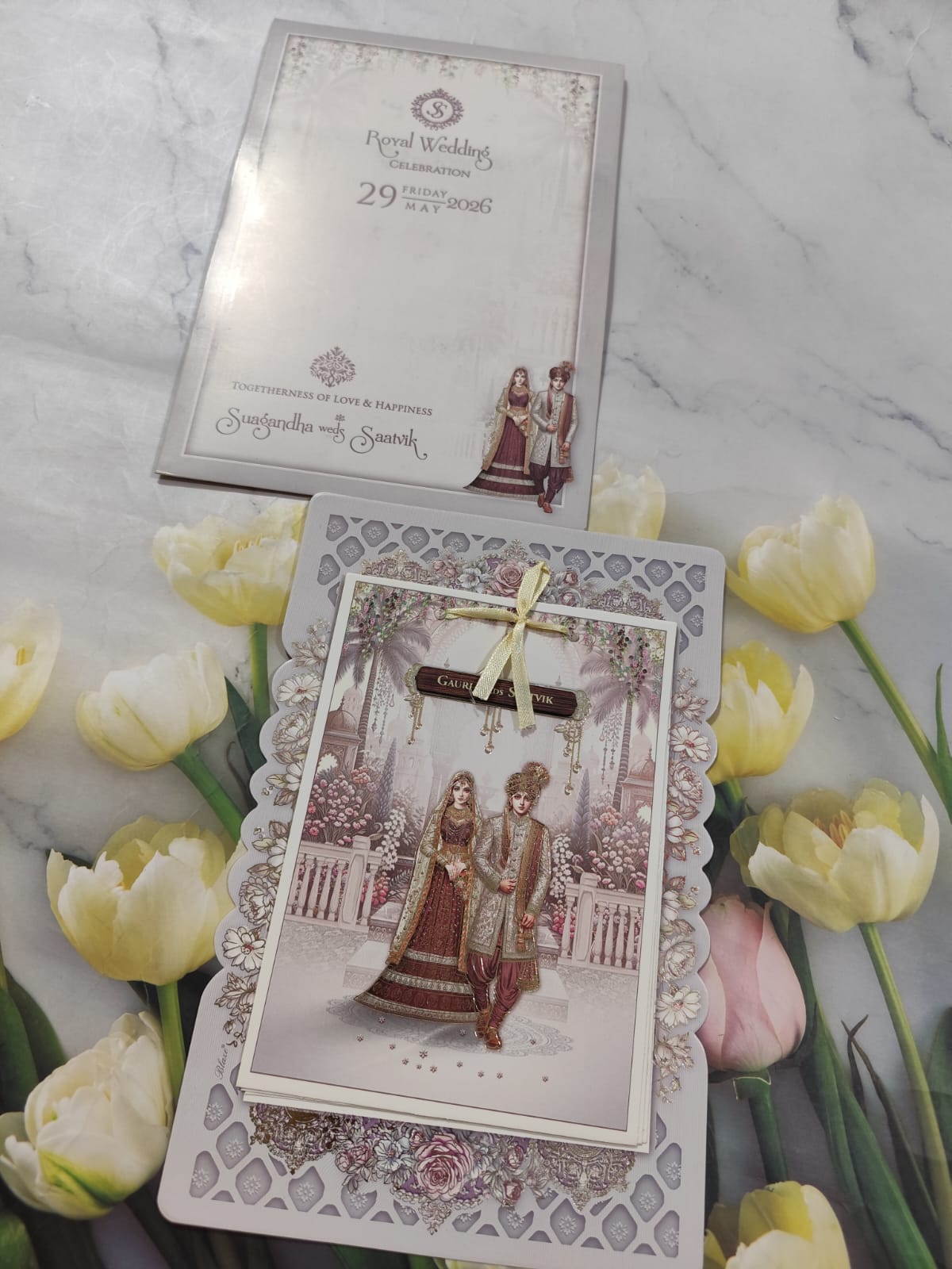 Gulshan Card Collection Designer Wedding Invitation Card (Pack of 50) RD