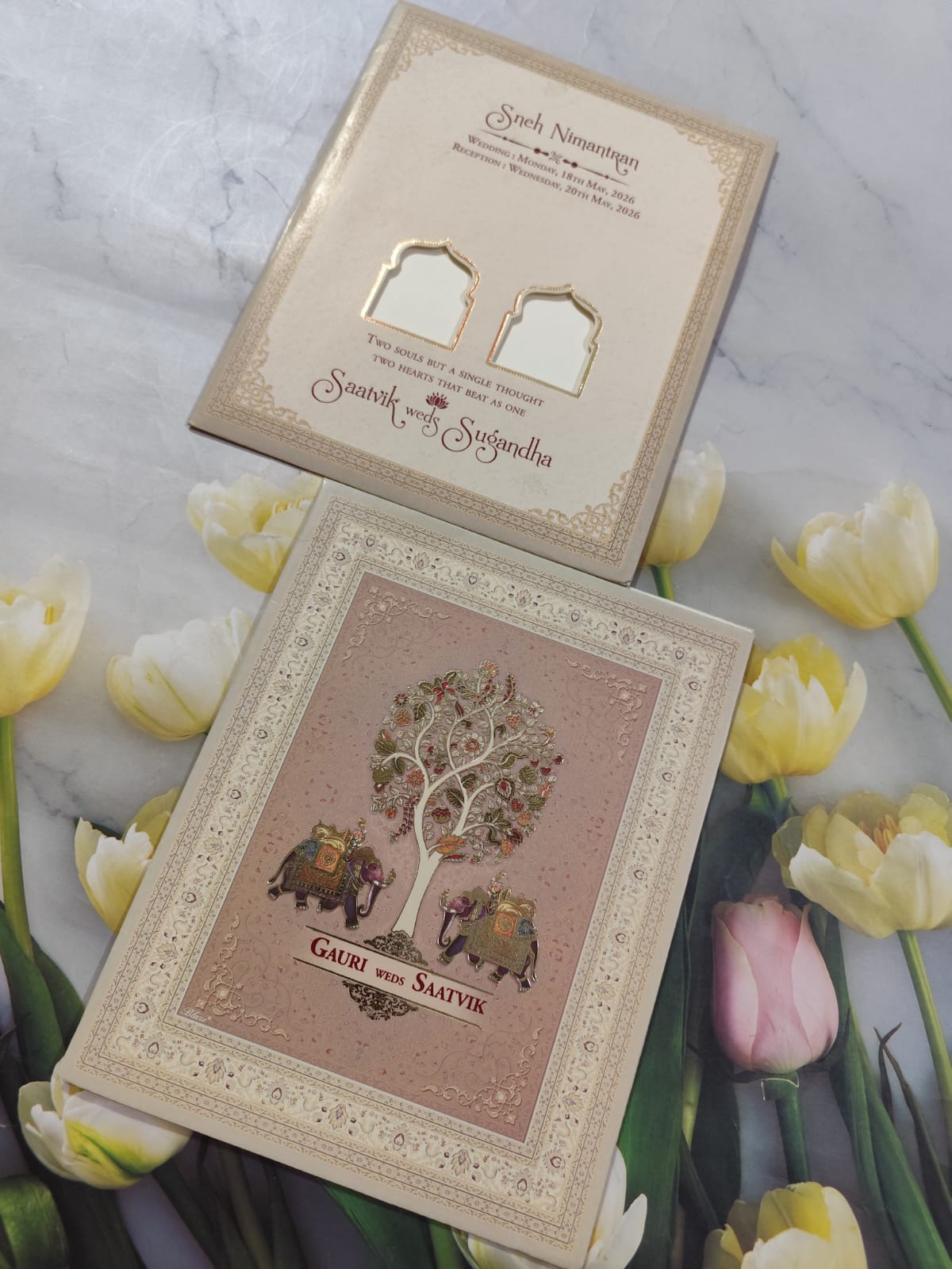 Gulshan Card Collection Designer Wedding Invitation Card for Hindu & Muslim Card  (Pack of 50) RD