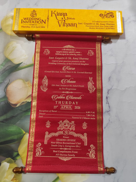 Gulshan Card Collection Designer Wedding Invitation Card (Pack of 50)