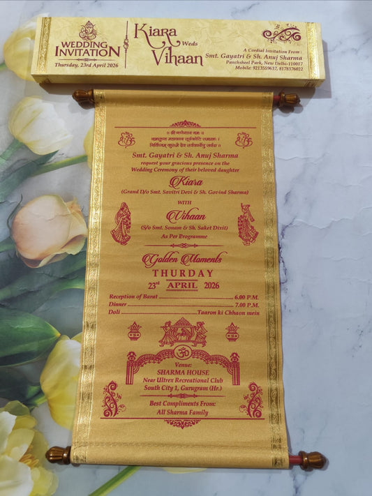 Gulshan Card Collection Designer Wedding Invitation Card (Pack of 50)