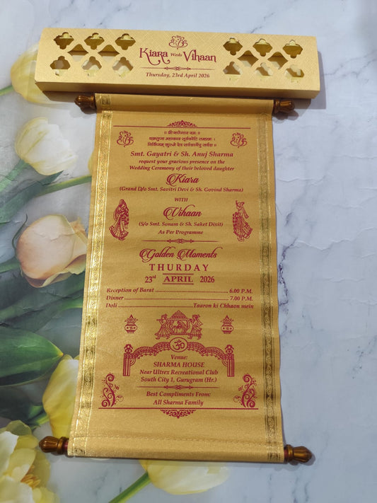 Gulshan Card Collection Designer Wedding Invitation Card (Pack of 50)