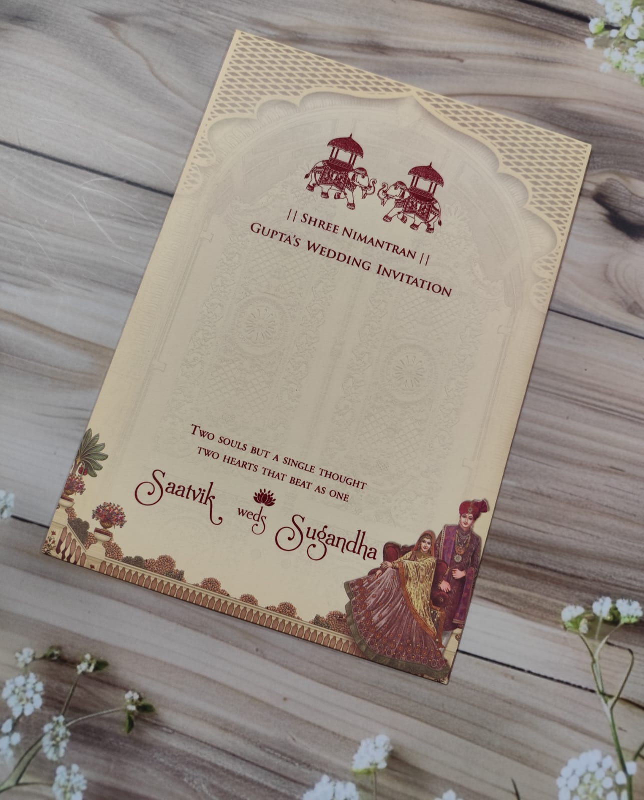Gulshan Card Collection Designer Wedding Invitation Card (Pack of 50)