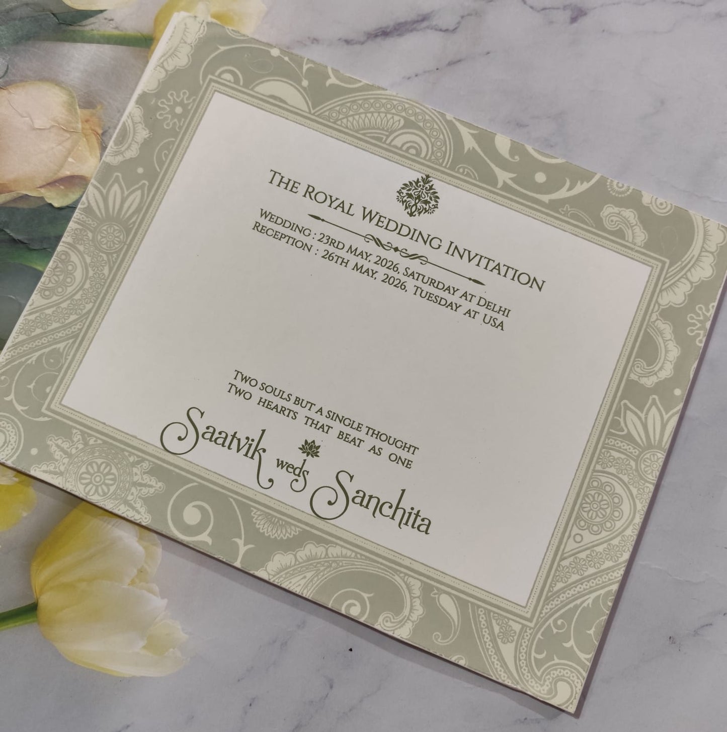 Gulshan Card Collection Designer Wedding Invitation Card (Pack of 50) RD