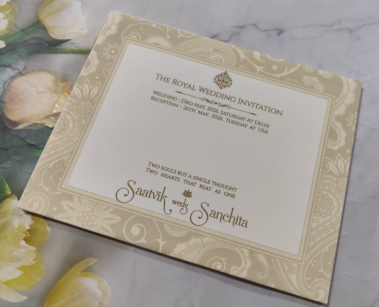 Gulshan Card Collection Designer Wedding Invitation Card (Pack of 50) RD