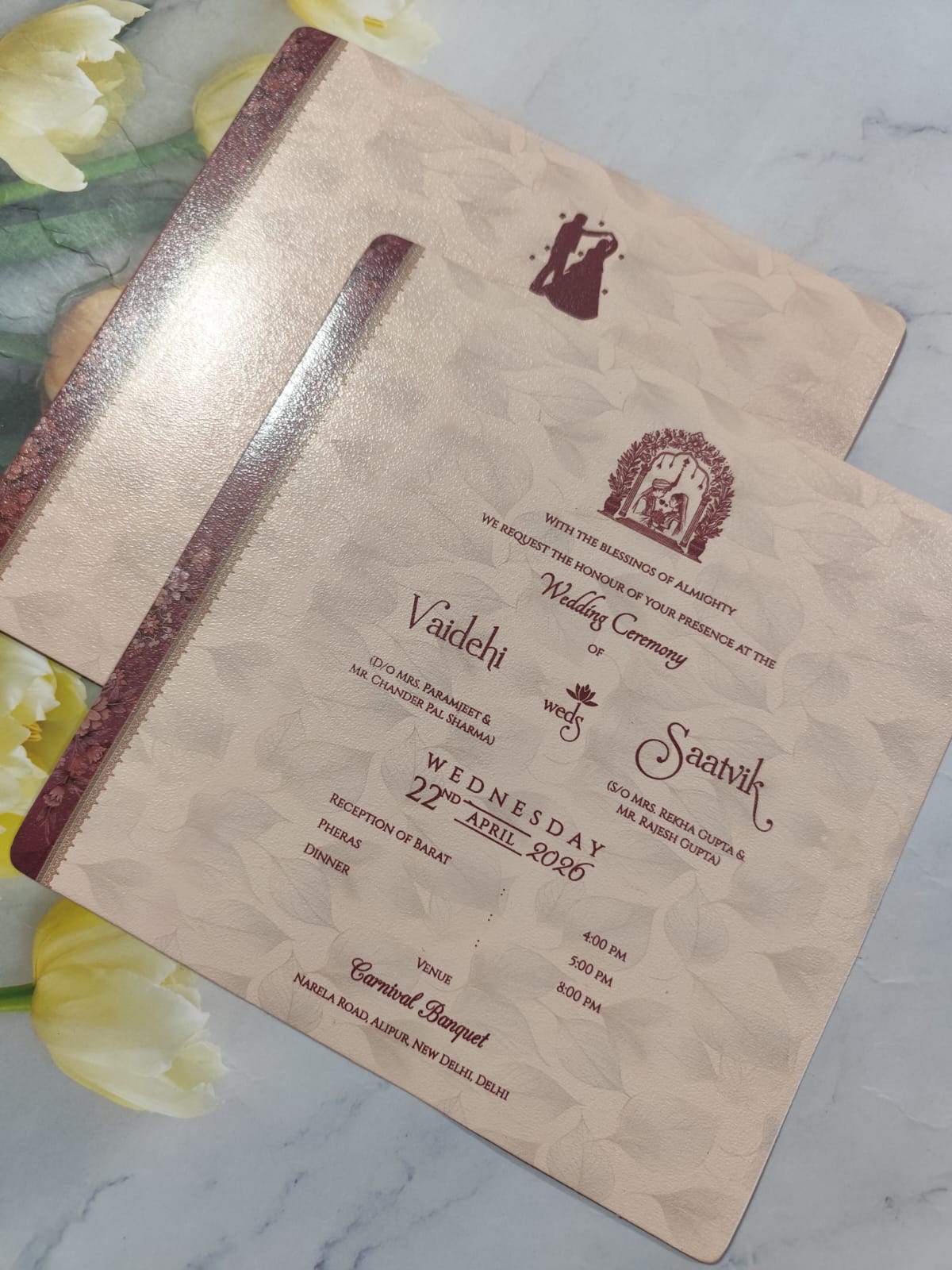 Gulshan Card Collection Designer Wedding Invitation Card (Pack of 50) RD