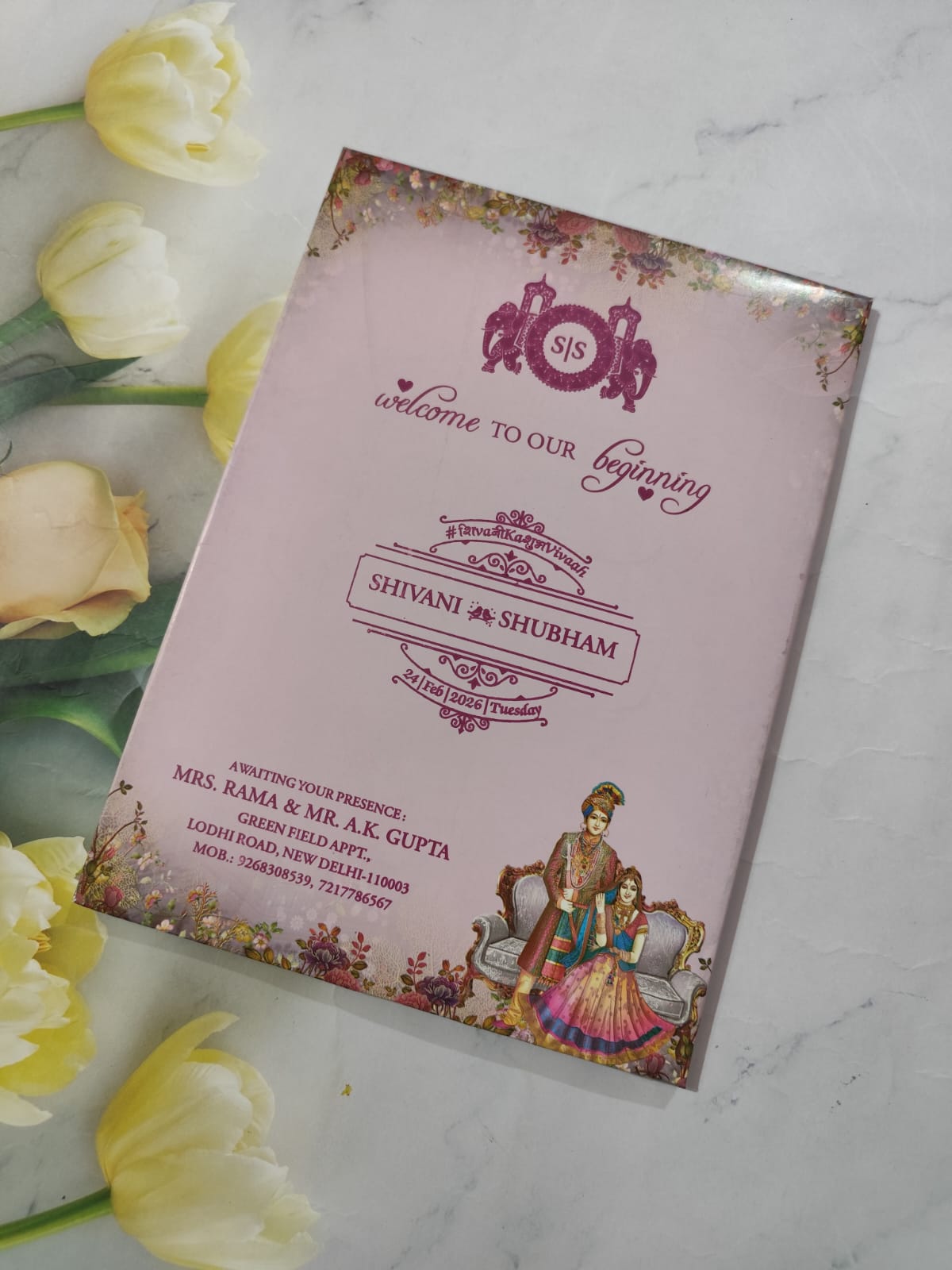 Gulshan Card Collection Designer Wedding Invitation Card (Pack of 50) AND