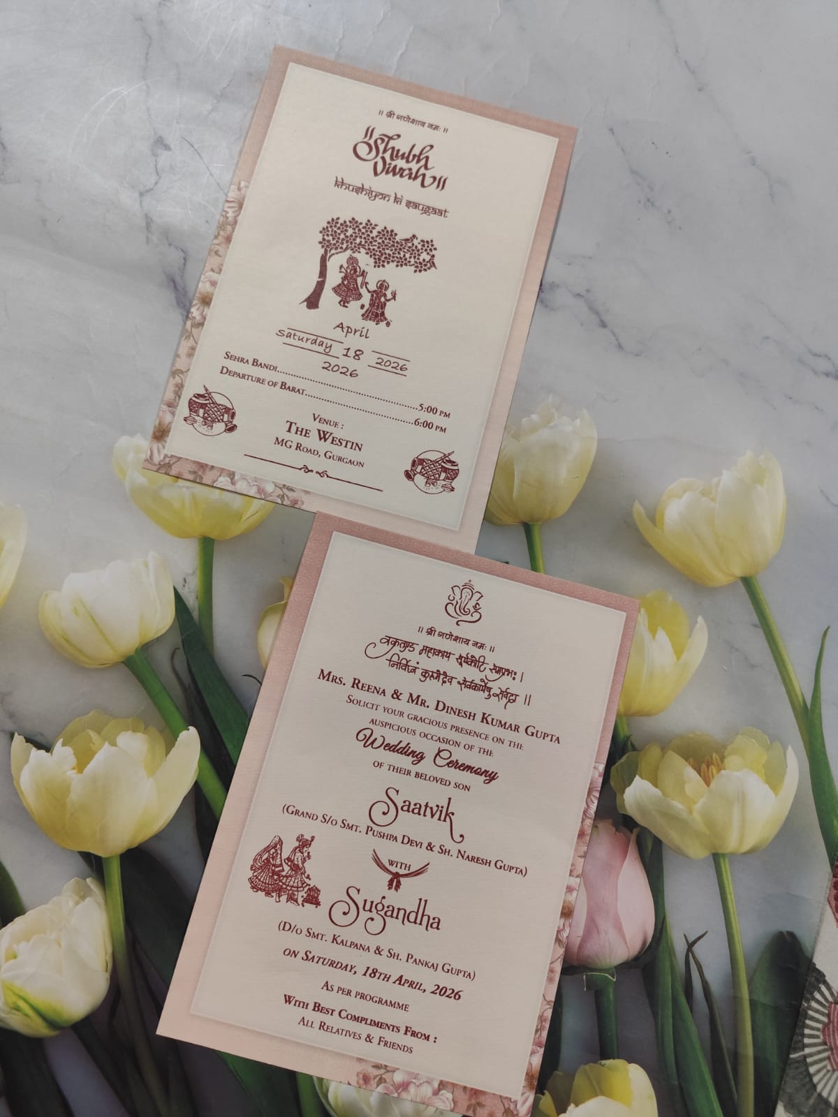 Gulshan Card Collection Designer Wedding Invitation Card (Pack of 50) RD