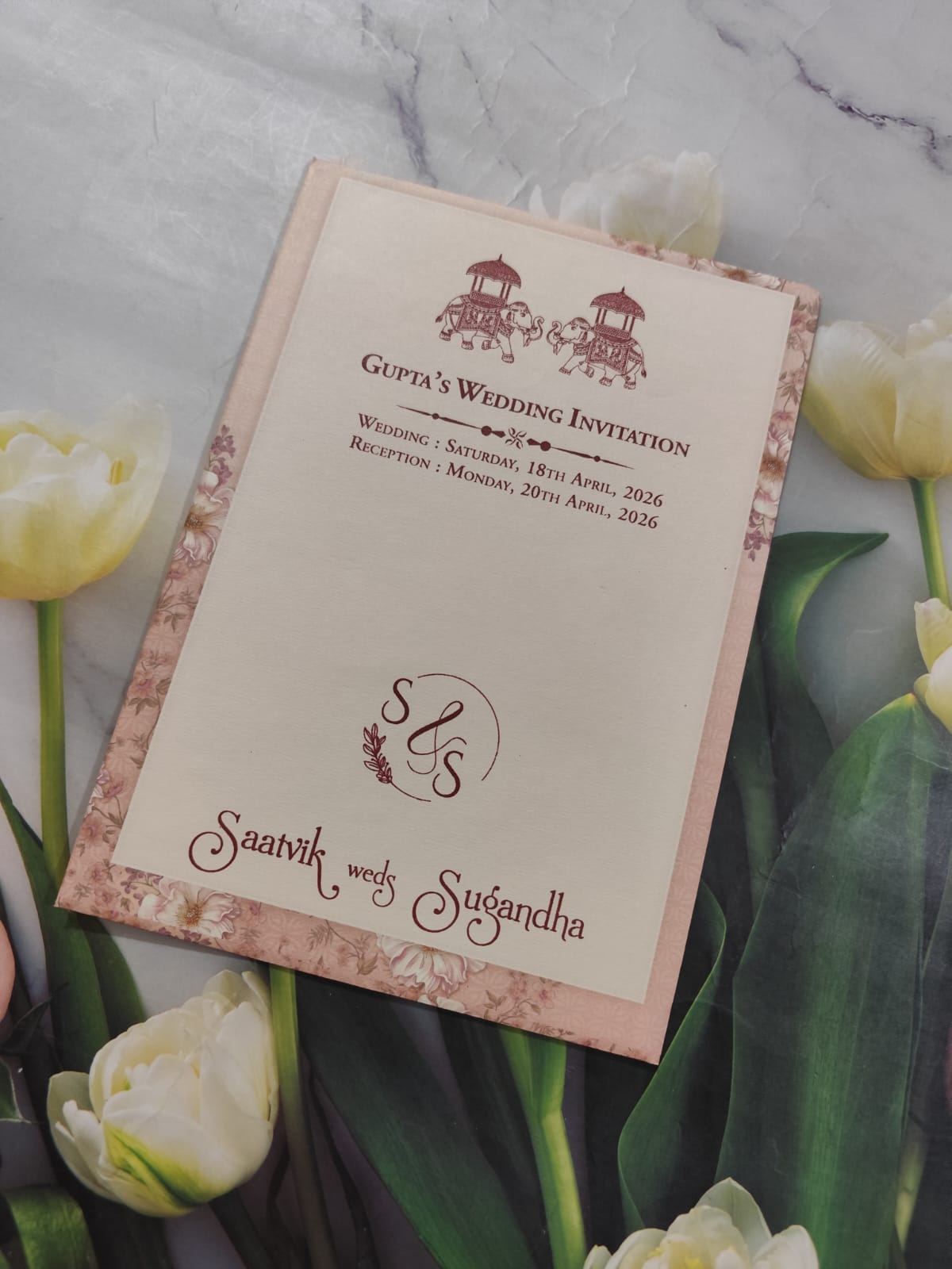 Gulshan Card Collection Designer Wedding Invitation Card (Pack of 50) RD