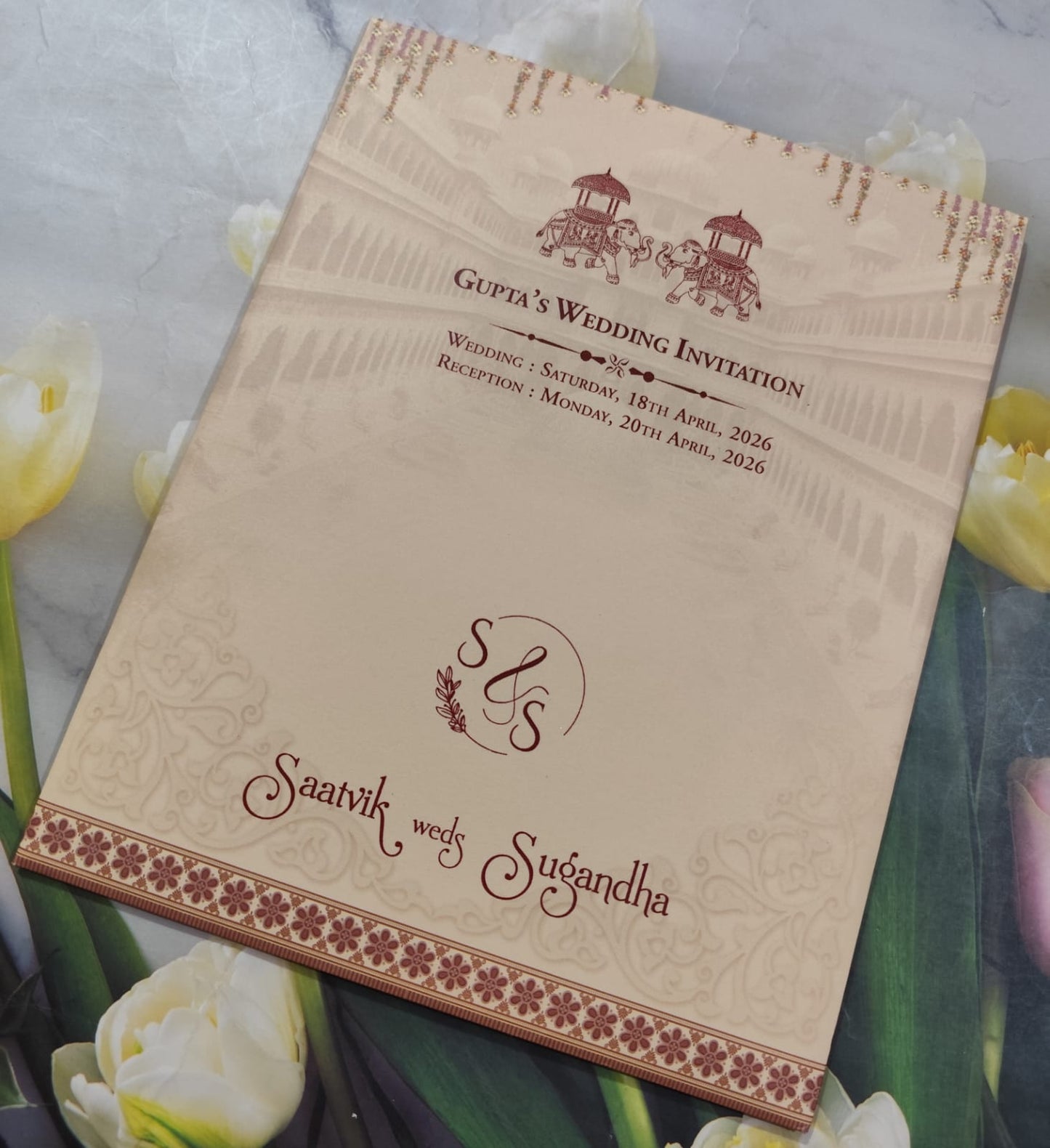 Gulshan Card Collection Designer Wedding Invitation Card (Pack of 50) RD